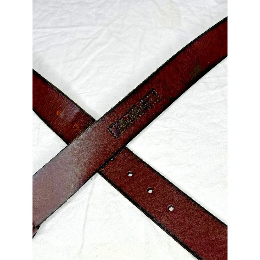 Polo Ralph Lauren Brown Leather Belt Mens Sz 36-40 in